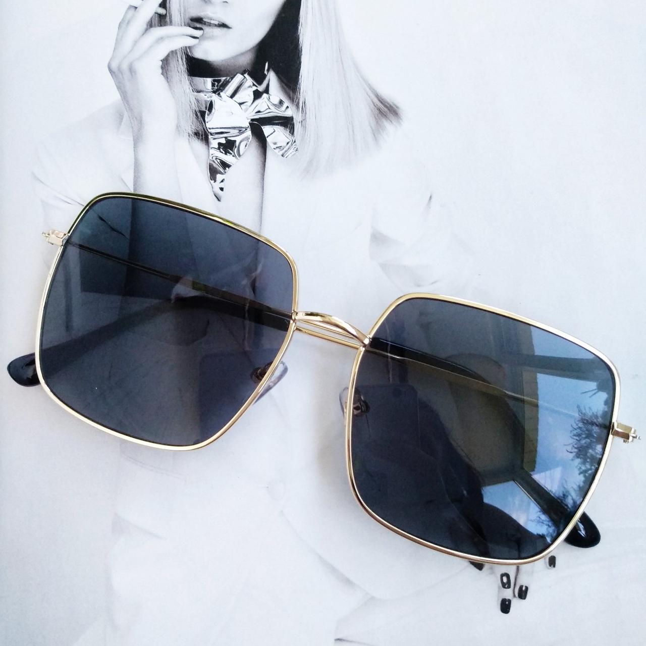 Окуляри жіночі великий квадрат Чорний