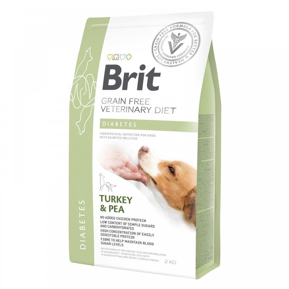 Корм для собак сухой Brit Grain Free VetDiet Dog Diabetes с сахарным диабетом с индейкой и горохом 2 кг (8595602528103)