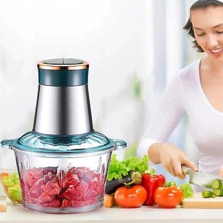 Подрібнювач зі скляною чашею Rainberg RB-2201 електричний 1300 Вт 2 л - фото 2