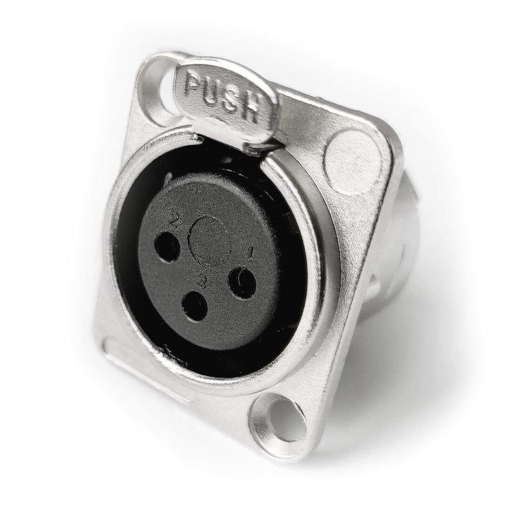 Панельный разъем Moco XLR-P3F D-посадка гнездо 3 контакта пайки (10973628)
