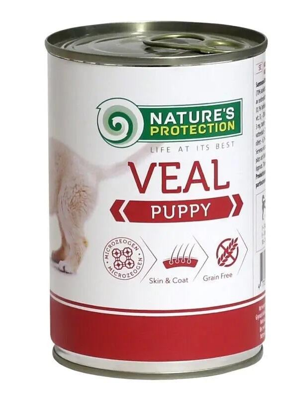 Корм влажный для щенков Nature's Protection Puppy Veal с телятиной 800 г (4771317450883)
