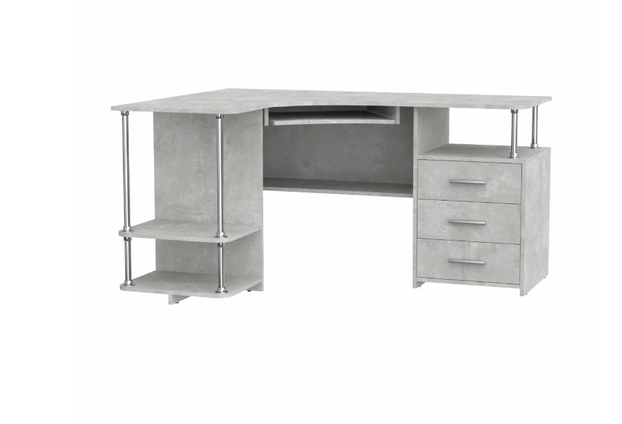 Стол компьютерный СУ-4 Компанит 150х110х77 см Ателье светлый