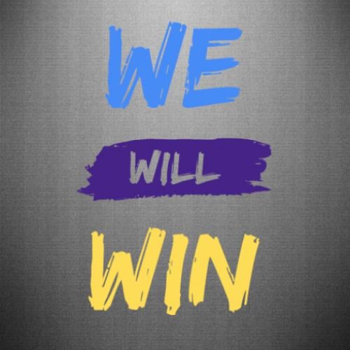 Наклейка We will win 33,2x50 см (27874829)