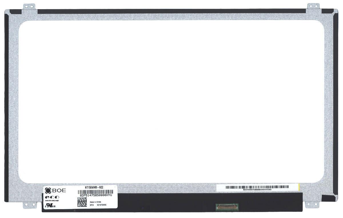 Матрица для ноутбука 15,6" Slim 30 pin eDP справа 1366x768 LED крепления сверху глянцевая BOE-Hydis NT156WHM-N22