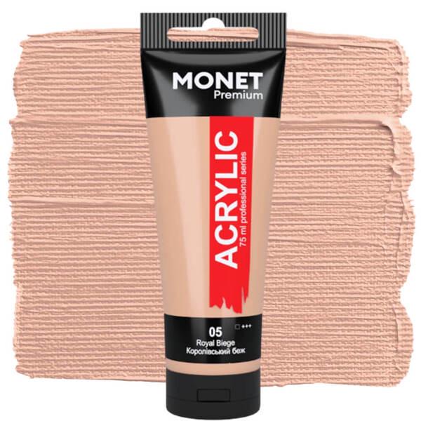 Акриловая краска Monet 05 75 мл Королевский бежевый (7505505) - фото 1
