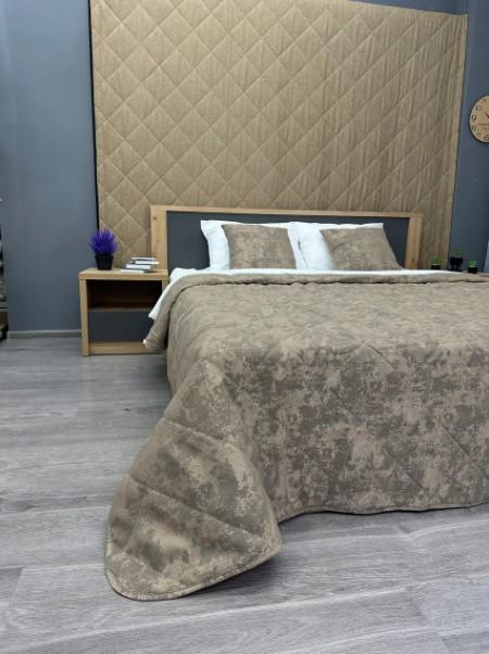 Покривало на ліжко/диван без візерунка Decorator Sultan 230х250 см Кавово-сірий (85-070) - фото 5