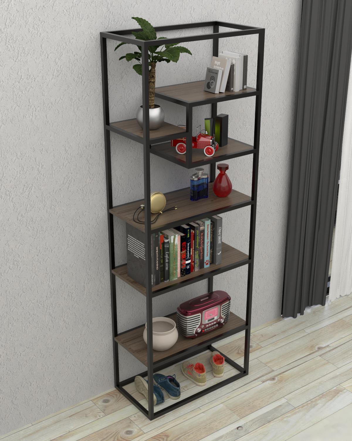 Стеллаж EcoLoft Кассель DSP-1459-4 Монтеверде (34713003)