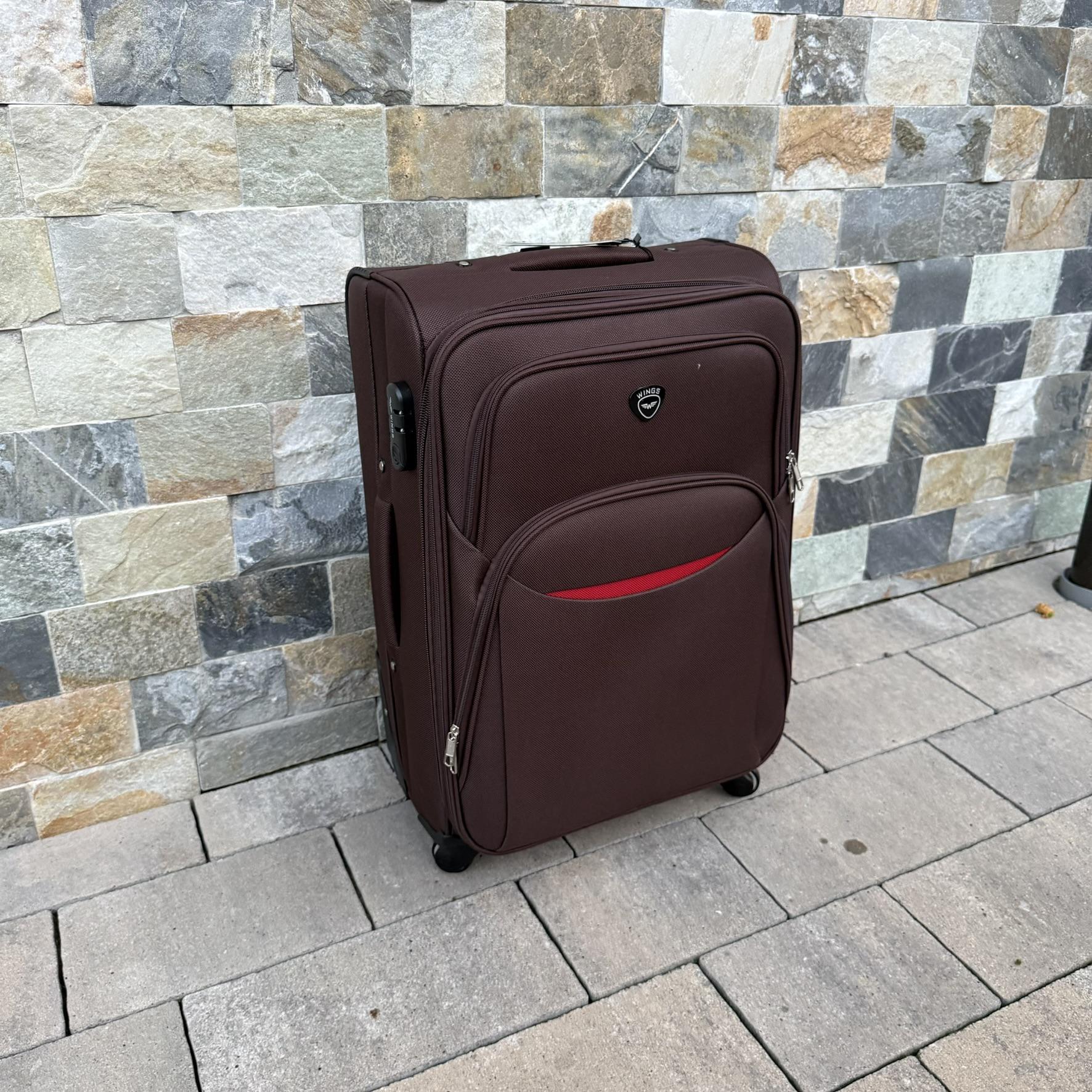 Валіза тканинна Wings 1708 на 4 колесах M Коричневий (30485132) - фото 4 Валіза тканинна Wings 1708 на 4 колесах M Коричневий (30485132) - фото 4