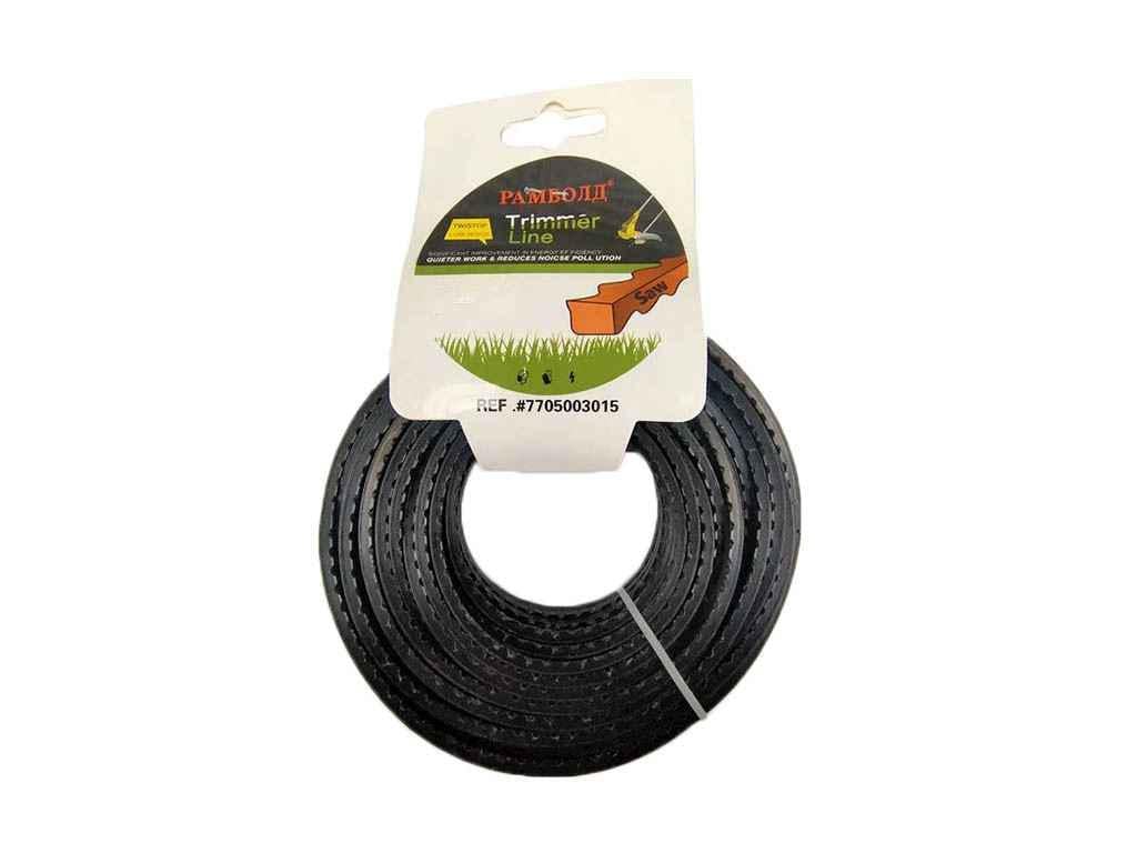 Леска для подстригания травы Trimmer Line Аллигатор L 15 м d 3 мм (922227)