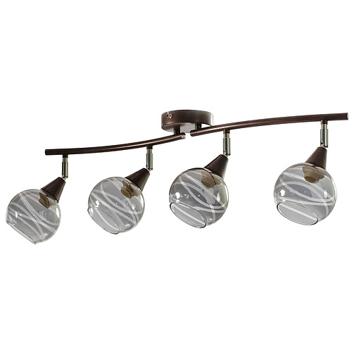 Люстра Svet с поворотным механизмом на четыре стеклянных плафона под лампы Е14 Серый (C40-4 CRG)