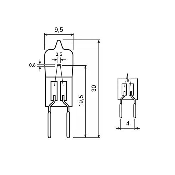 Лампа галогенная Osram 64258 20 W 12 V G4 - фото 3