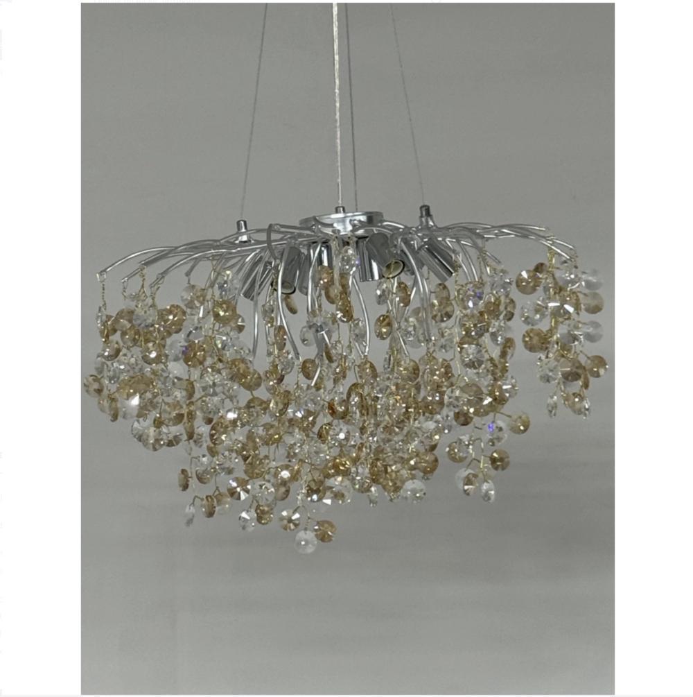 Люстра подвесная Sirius WM-7015/800 с хрустальными подвесами под двенадцать ламп G9 IP20 Золотой (00000138911)