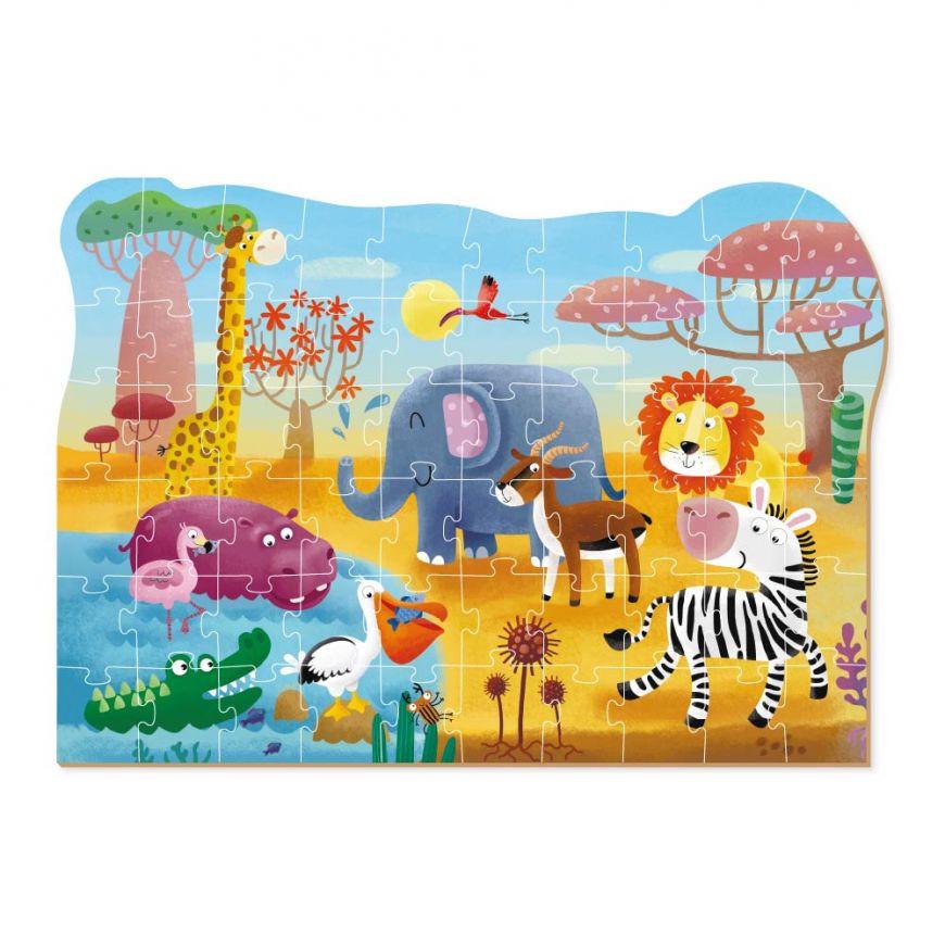 Пазл дитячий DoDo Спекотна Африка 300376 2/3/460 ел. (RLT16784)