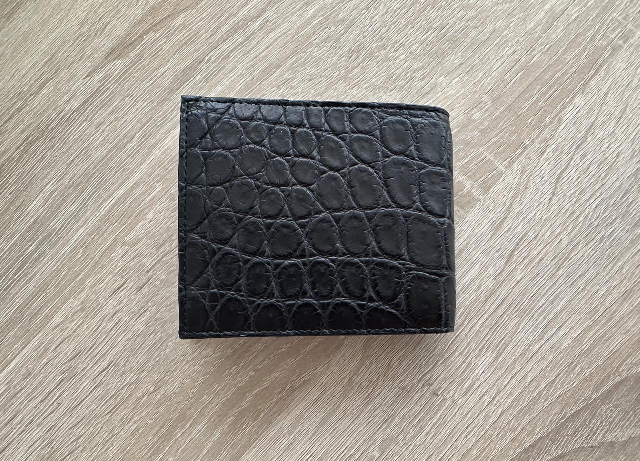 Зажим для денег из натуральной кожи крокодила Черный - фото 2 Зажим для денег из натуральной кожи крокодила Черный - фото 2