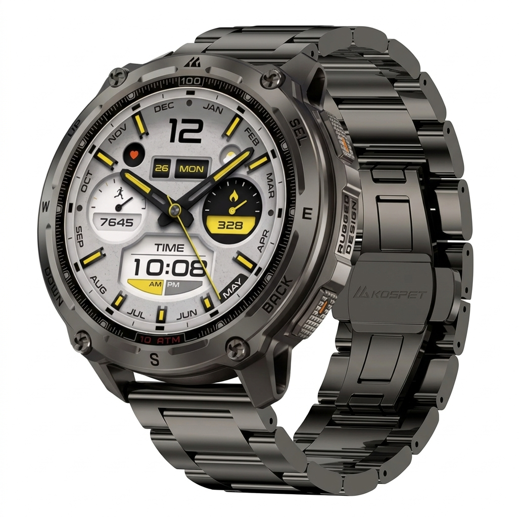 Смарт-часы тактические Kospet Tank T4 Metal Black