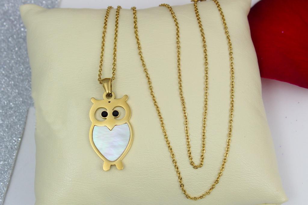 Набор кулон Xuping Jewelry Сова 50 см Лимонное золото (1127130253)