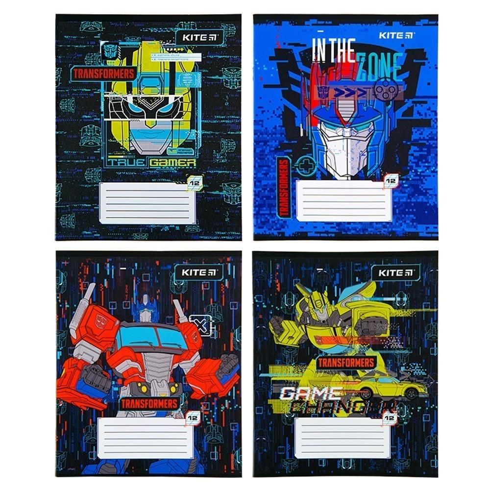 Комплект школьных тетрадей KITE Transformers 12 листов 25 шт. (TF22-235_25pcs) - фото 1