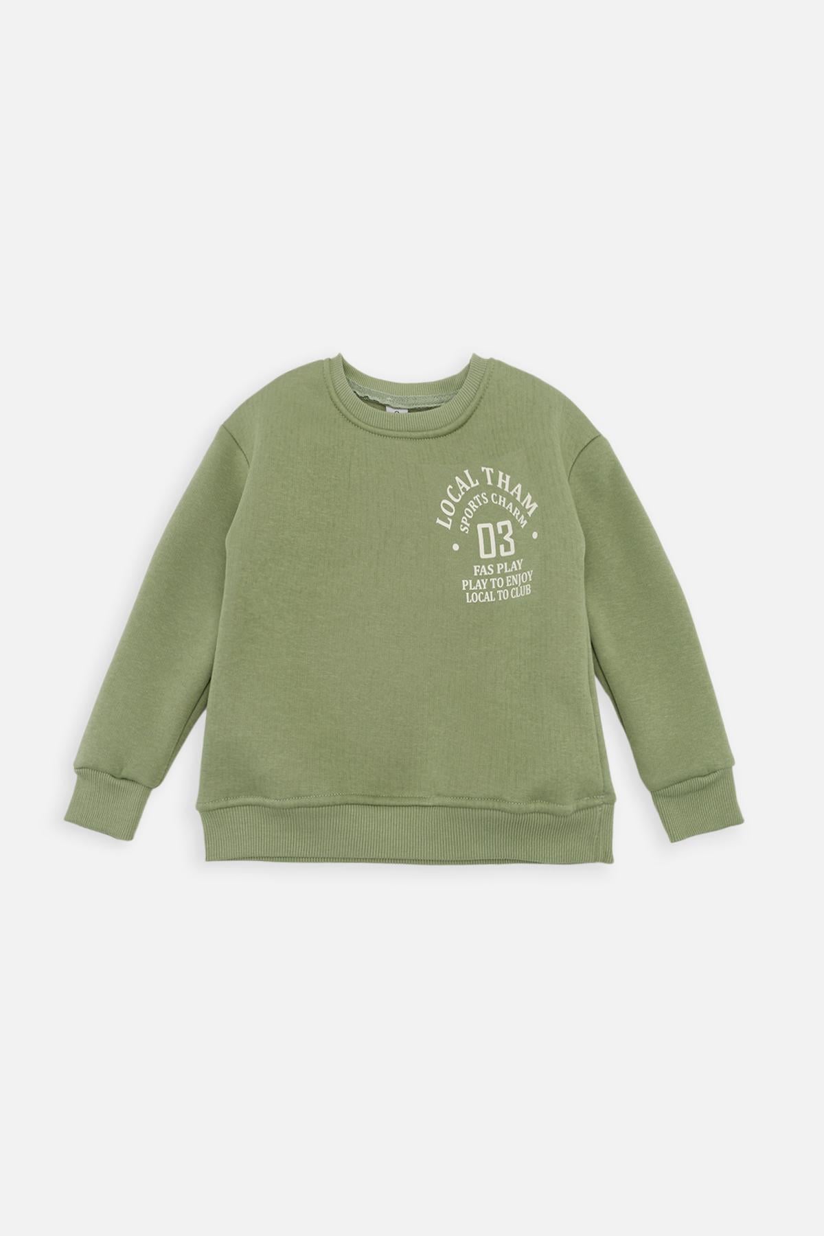 Свитшот для мальчика 98 см Хаки (SKT001024502)