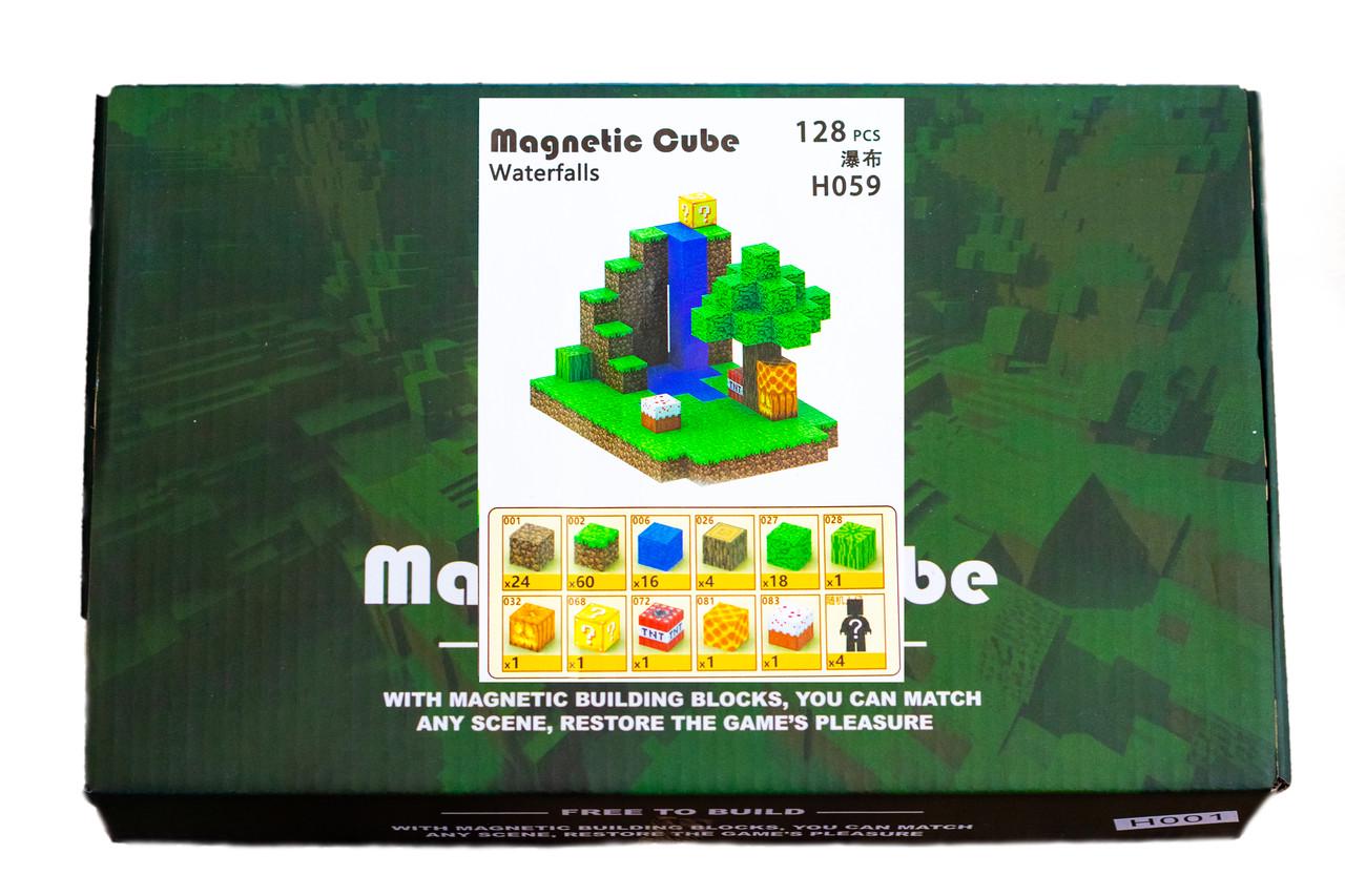 Конструктор магнітний Minecraft 128 блоків 5 фігурок №2