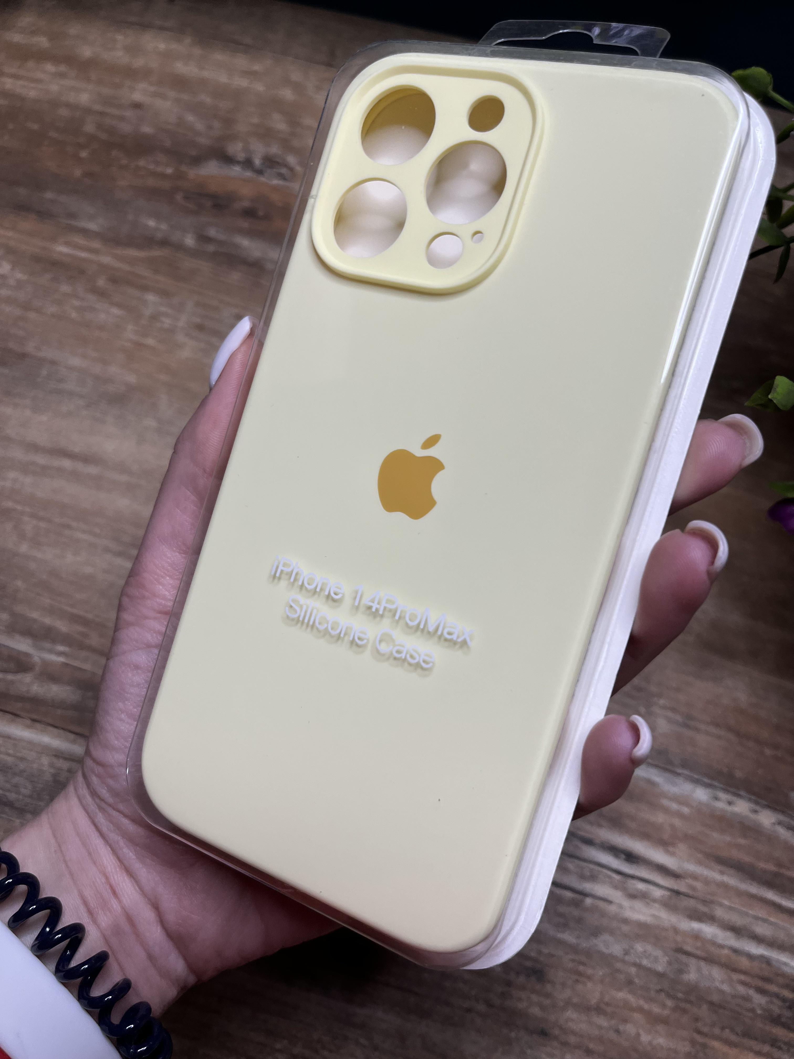 Чехол накладка на iPhone (Айфон) 14 Pro Max закрытый низ и закрытая камера silicone case full camera Apple