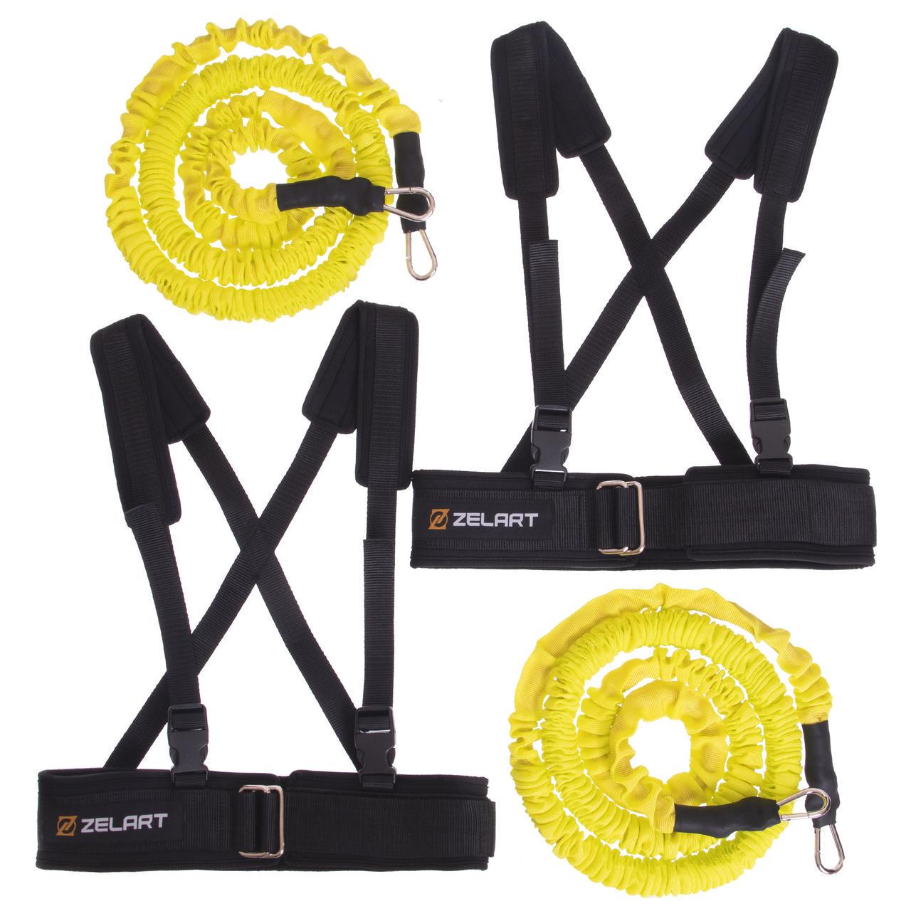 Пояс для выбегания эспандер Zelart Catapult Trainer FI-2791 для отработки скорости и взрывной силы парный (2532858524)