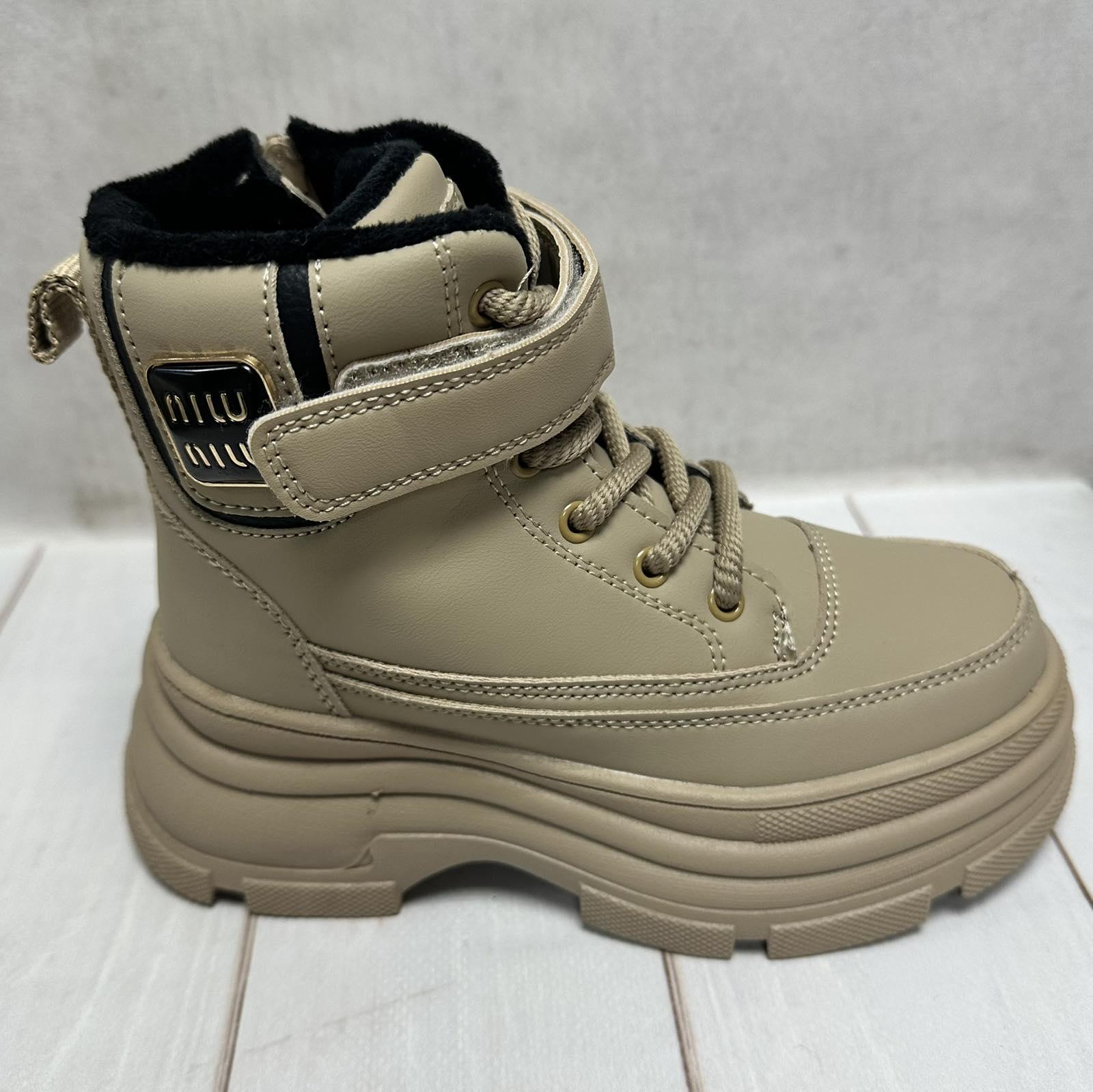 Черевики дитячі Clibee підліткові на овчині р. 32/21 см Бежевий Черевики дитячі Clibee підліткові на овчині р. 32/21 см Бежевий