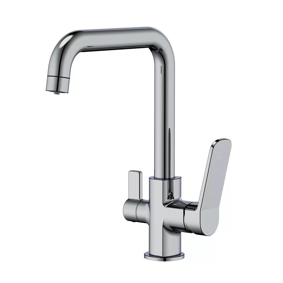 Смеситель для кухни Frap F4361 на две воды Хром (117419)