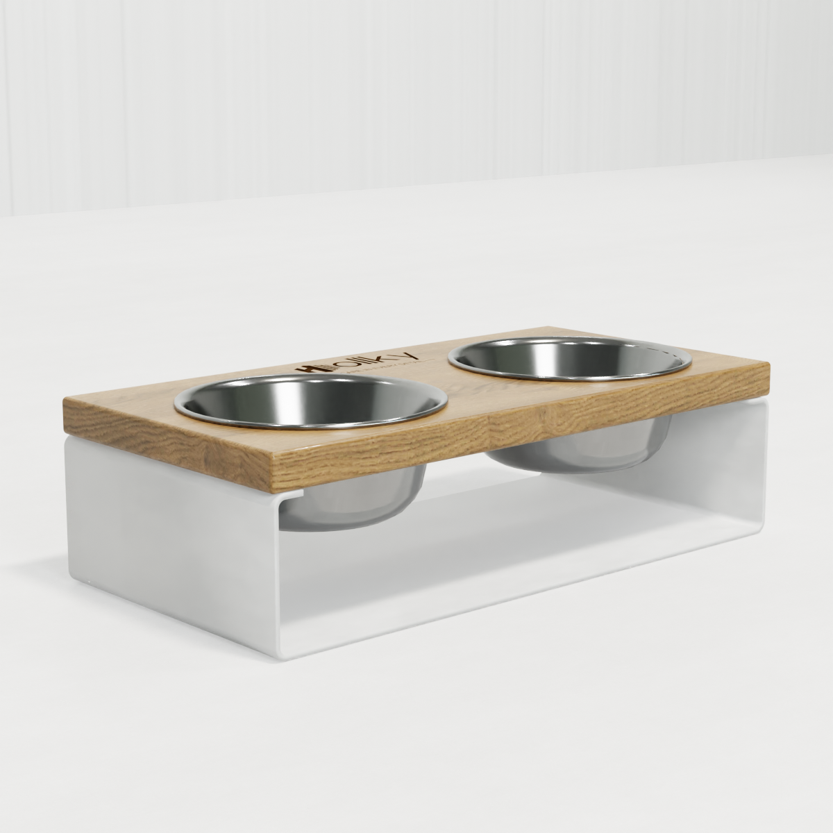 Миски на подставке из цельного металлического листа для собак и котов Hollky SteelWood S 2х0,45 л (SWS-36188-WHNT) - фото 10 Миски на подставке из цельного металлического листа для собак и котов Hollky SteelWood S 2х0,45 л (SWS-36188-WHNT) - фото 10