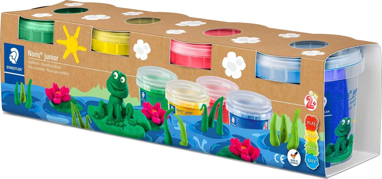Пластилин мягкий Staedtler Play Dough Basic 4 цвета по 130 г от 3 лет (SKU-283)
