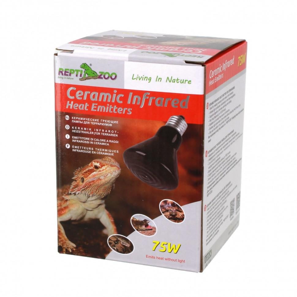 Лампа инфракрасная керамическая Repti-Zoo Ceramic Heat для рептилий 75W (RZ-DL275075B)