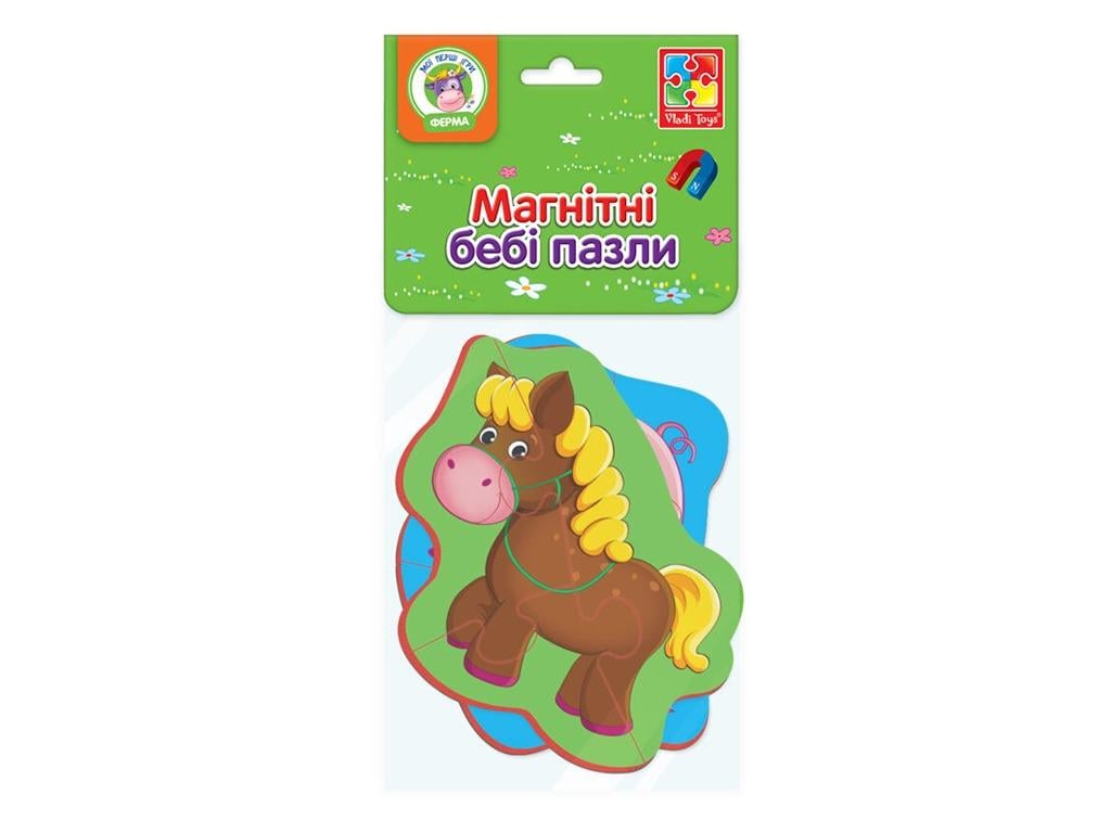 Магнитные беби пазлы Лошадка и поросенок (VT3208-09)