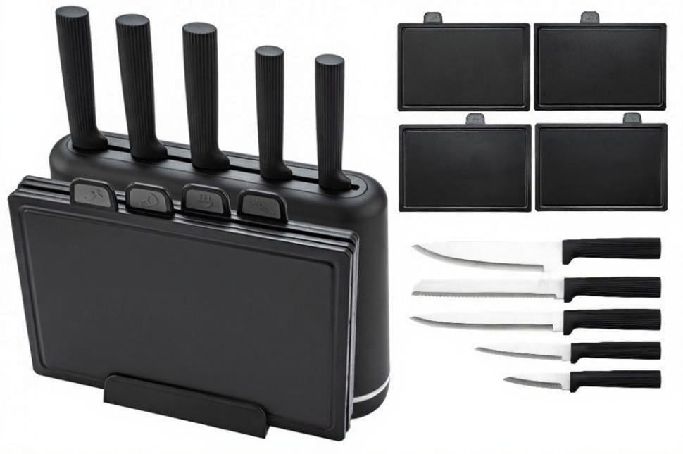 Набір ножів Edenberg EB-3620 з обробними дошками 10 пр. Чорний (EB-3620) - фото 3 Набір ножів Edenberg EB-3620 з обробними дошками 10 пр. Чорний (EB-3620) - фото 3