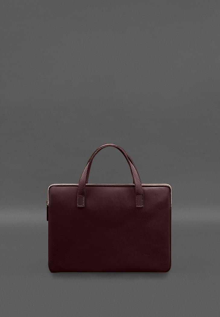Чехол кожаный с ручками для ноутбука 13" Бордовый (A-028253) - фото 7 Чехол кожаный с ручками для ноутбука 13" Бордовый (A-028253) - фото 7