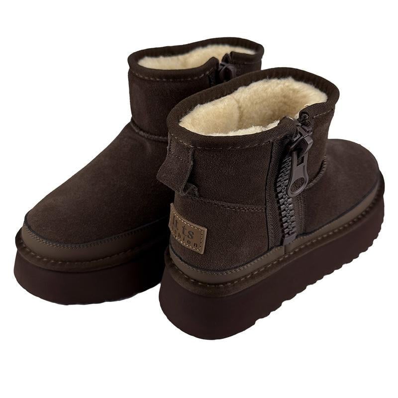 Угги женские на молнии 2048-24 p. 39 24,5 см Шоколадный - фото 3