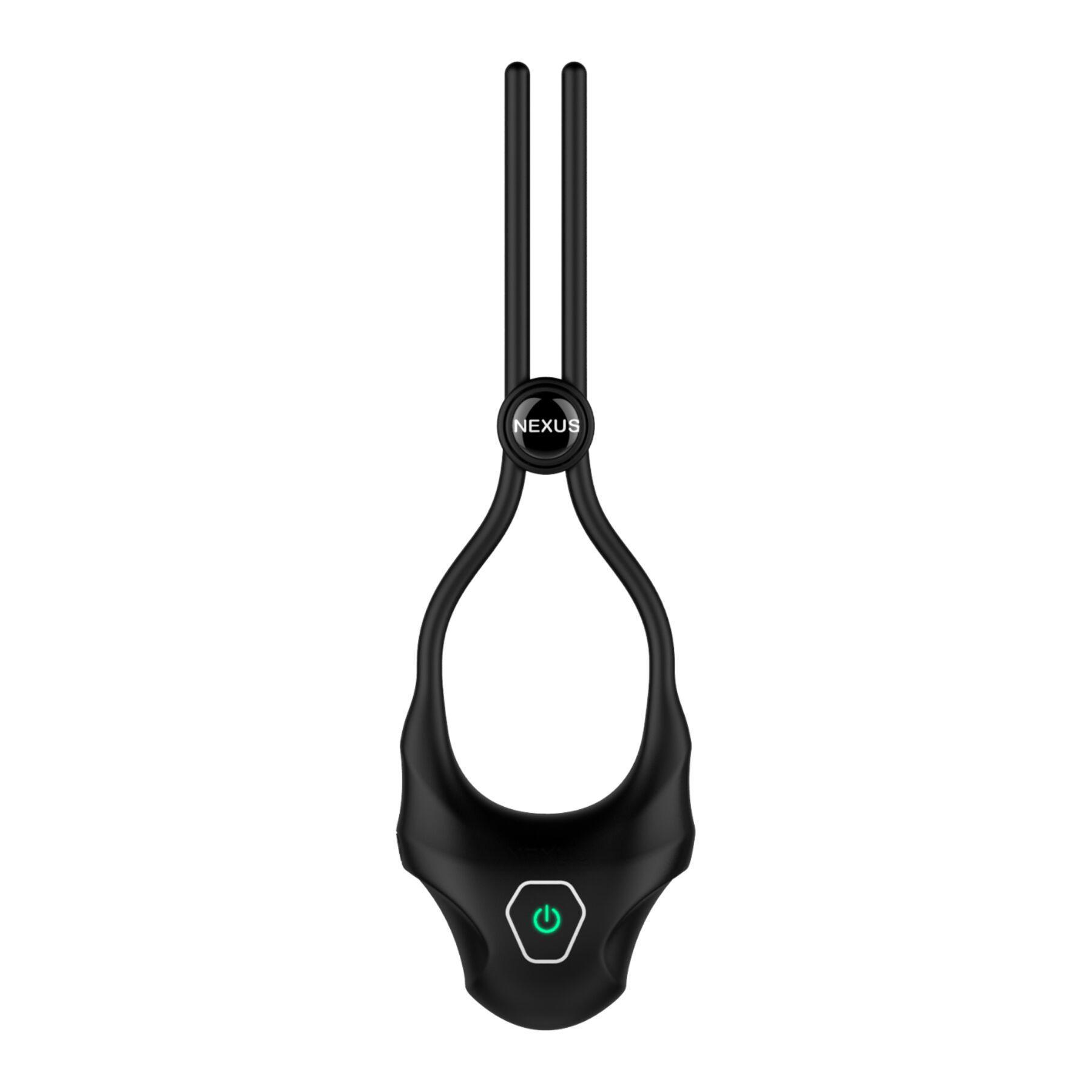 Эрекционное виброкольцо Nexus Forge Vibrating Adjustable Lasso Черный (47484)