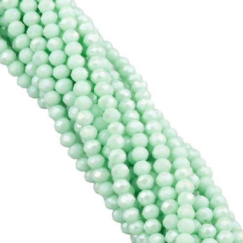 Намистини Swarovski АВ огранювання рондель непрозорий 3,5х3 мм 34 см 124 шт. Тіффані світлий (БС3142а91)