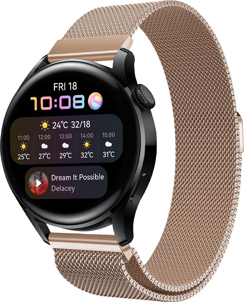 Ремешок Миланская петля Milano Huawei Watch 3 Rose Gold (22516)