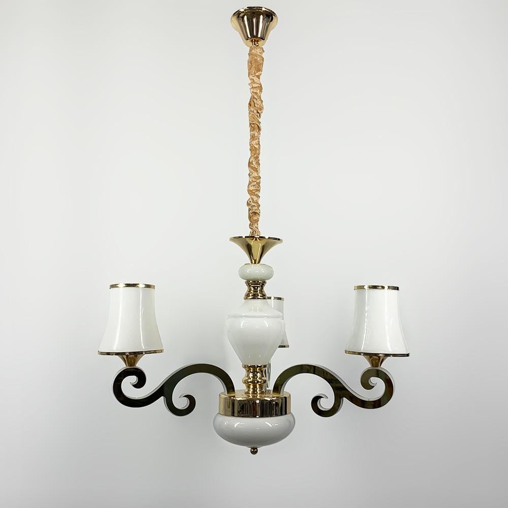 Люстра со светодиодным корпусом и 3 белыми плафонами/пульт Золотой (86607/3 GD)