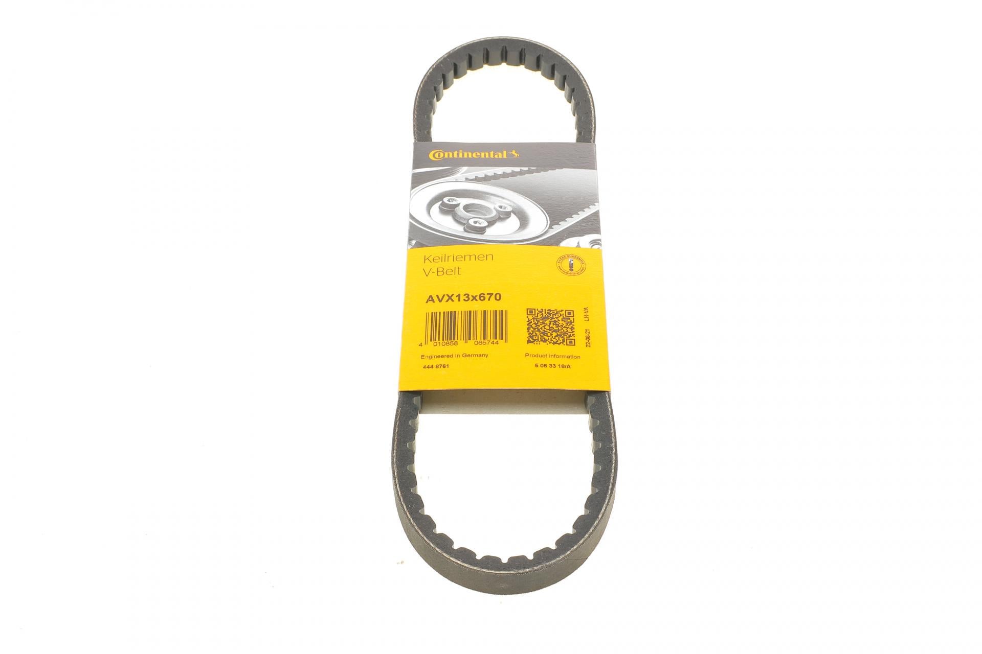 Ремень генератора Continental Hyundai Accent 00-10/Kia Cerato/Rio 1.4-1.6 04- (AVX13X670)