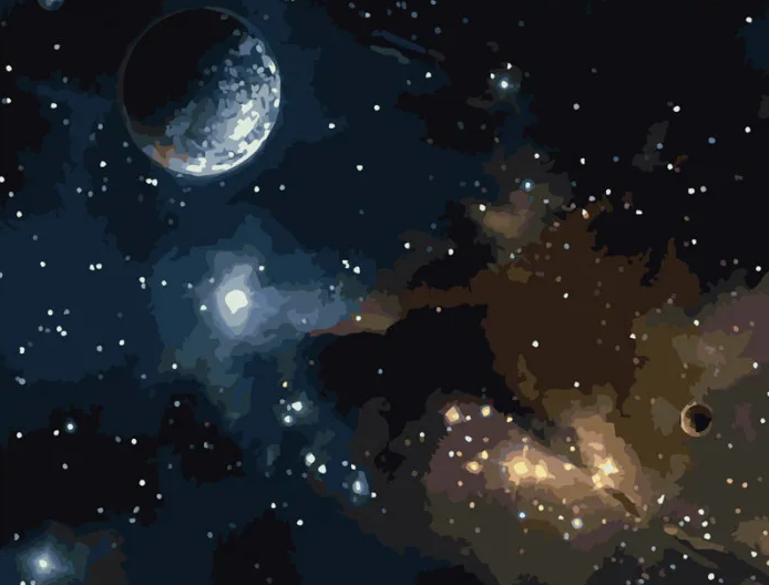 Картина по номерам Strateg Увлекательная галактика 40x50 см (GS360)