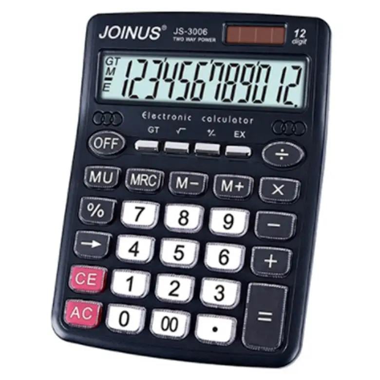 Калькулятор Joinus JS-3006 настільний офісний 12 розрядний Black (08f316fb) - фото 2