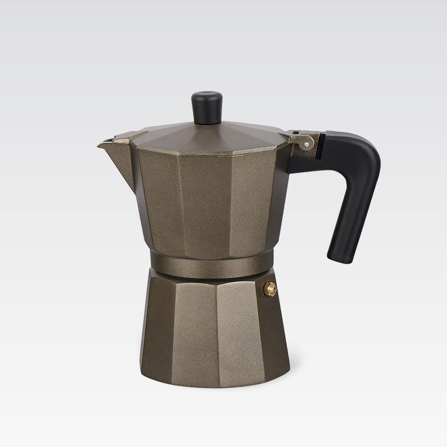 Кофеварка гейзерная Maestro MR-1666-9-BROWN Espresso Moka алюминиевая 450 мл Коричневый (0511)