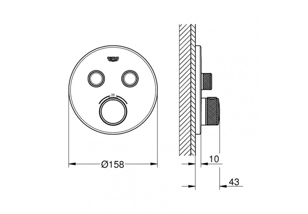 Змішувач термостатичний Grohe SmartControl 29119000 - фото 2