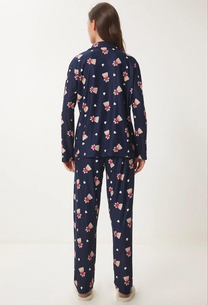Піжама жіноча з принтом Mirano 8309k XL Синій - фото 4 Піжама жіноча з принтом Mirano 8309k XL Синій - фото 4