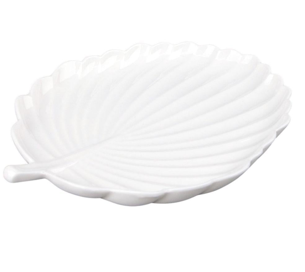 Блюдо Лист фарфор 9" 23х18 см (4289)