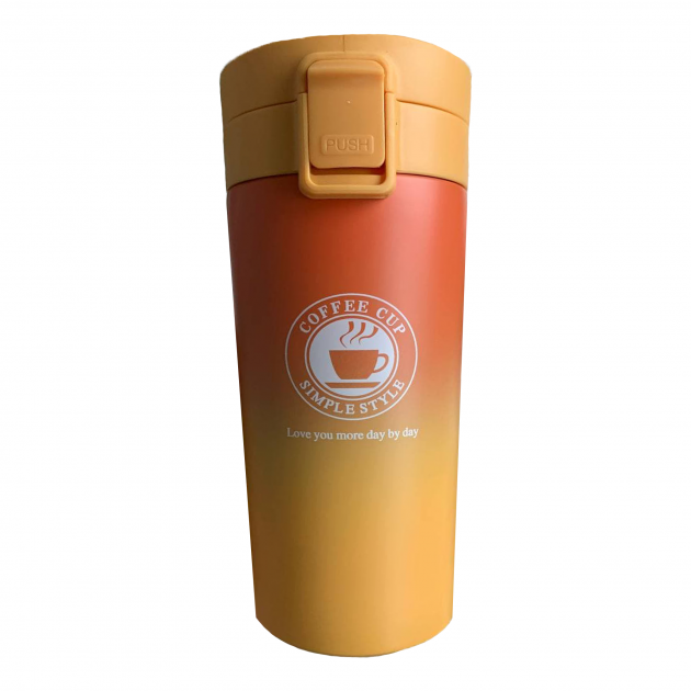 Стакан-термос Stenson Coffe cup МТ-3897 металлический 350 мл Оранжевый (3014556АER)