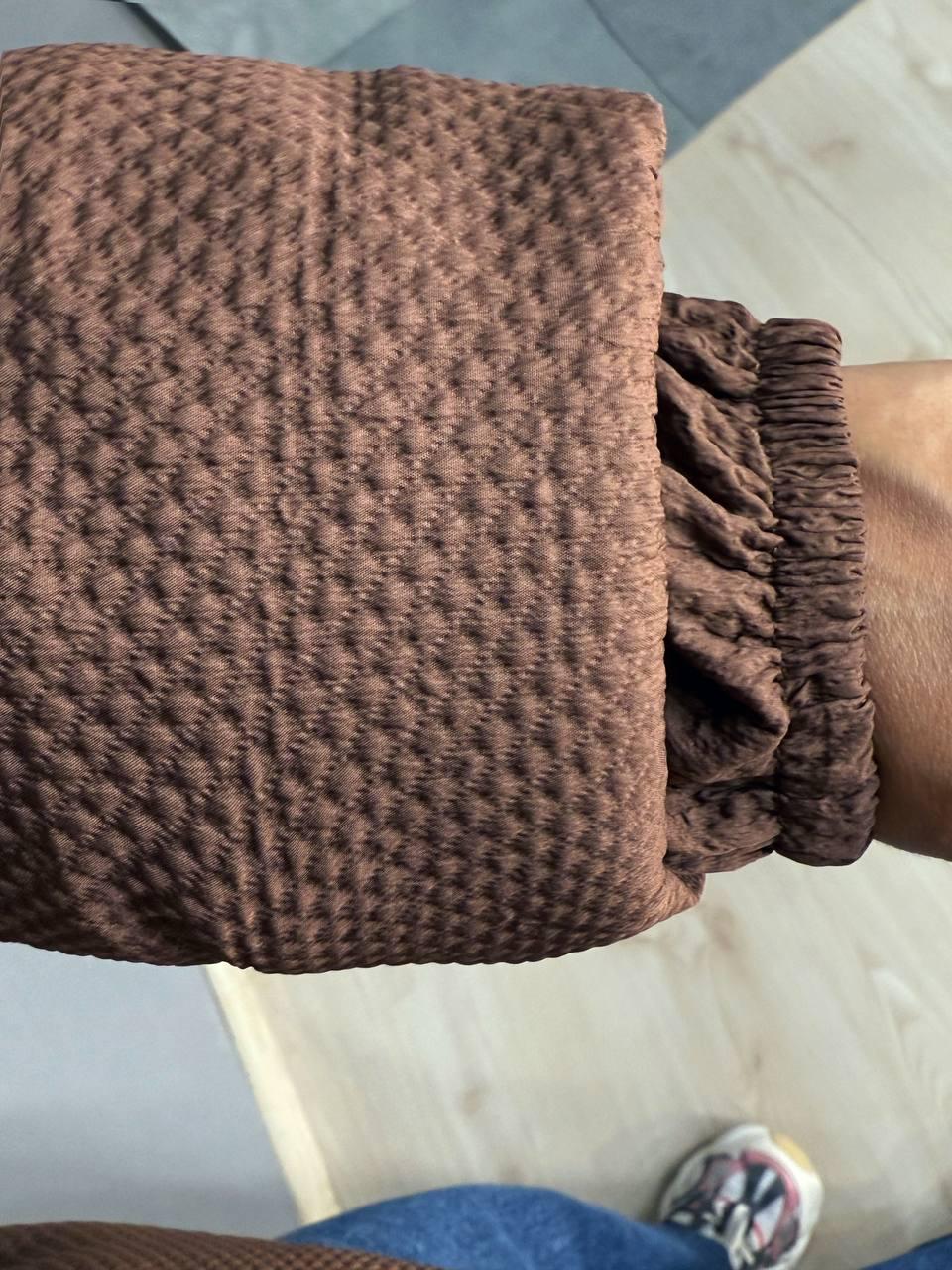 Куртка жіноча LADY YEP 10039 вафельна пуффер оверсайз з капюшоном р. 42 Коричневий (4881) - фото 6 Куртка жіноча LADY YEP 10039 вафельна пуффер оверсайз з капюшоном р. 42 Коричневий (4881) - фото 6