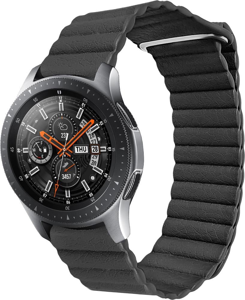 Ремешок кожаный Genis для Galaxy Watch 46 мм Black (26512-2B)
