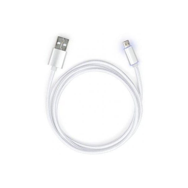 Кабель Vinga USB 2.0 AM to Micro 5P 1 м Silver (VCPDCMLED1S)