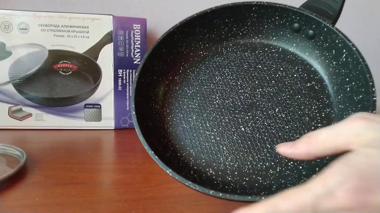 Сковорода Bohmann c сотовым 6-слойным дном и антипригарным покрытием 26 см (BH-1000-26) - фото 5